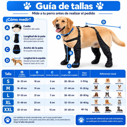 Botas antideslizantes para perro con tirantes