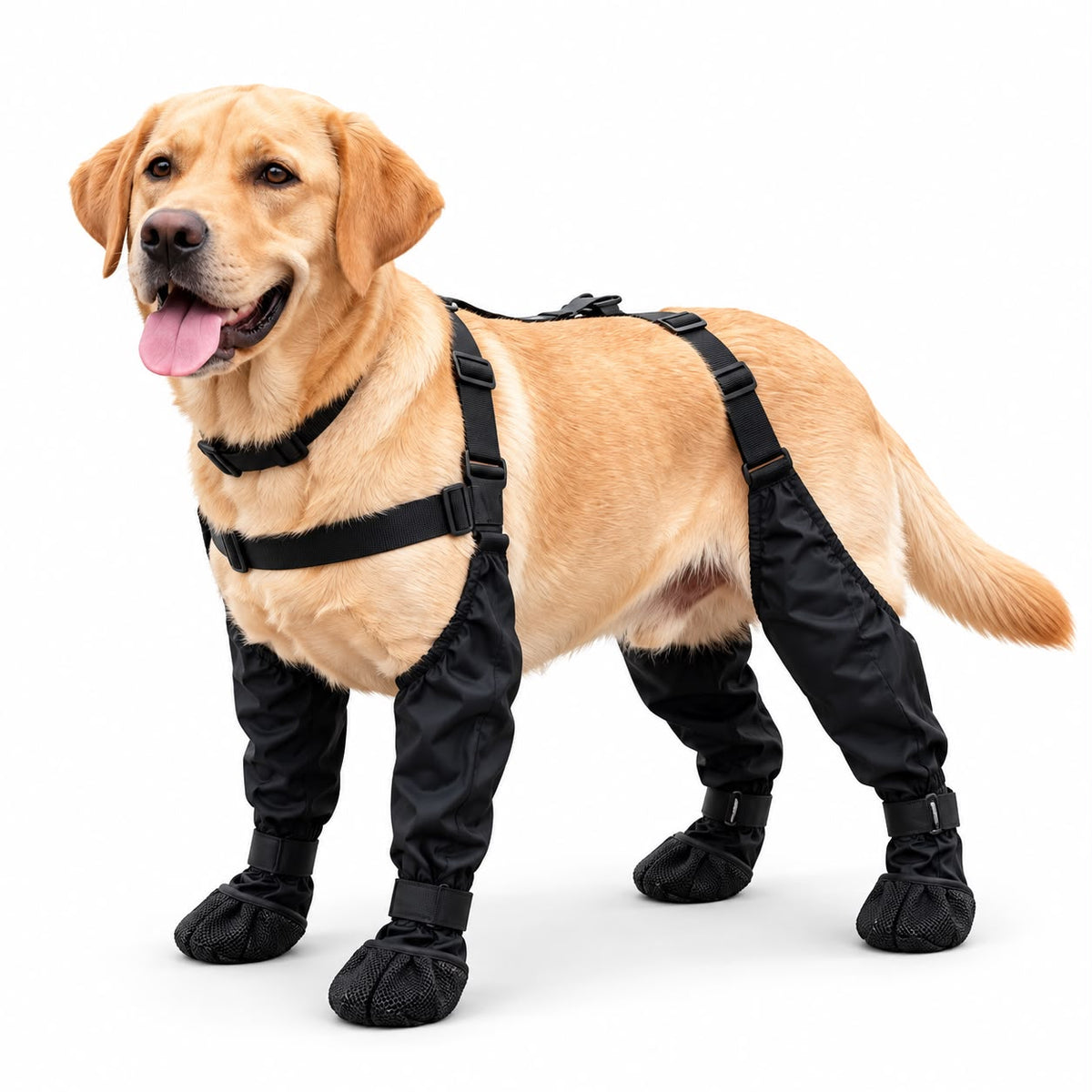 Botas antideslizantes para perro con tirantes